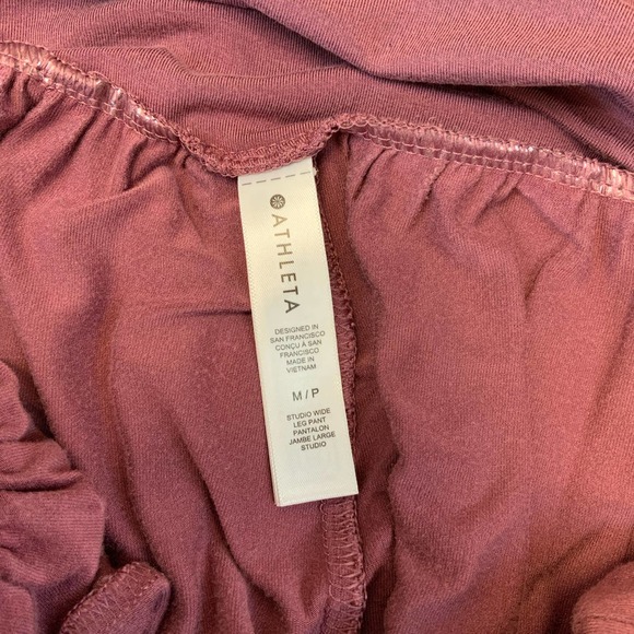 Athleta Wide Leg Studio Pant Tawny Rose Size Medium - Picture 6 of 7